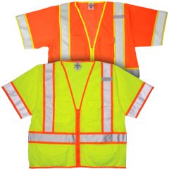ANSI Class III Safety Vest - Lime & Orange