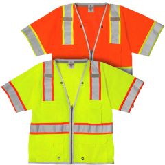 ANSI Class III Safety Vest - Lime & Orange