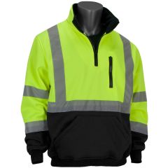 PIP ANSI Class 3 Pullover Sweatshirt - Lime Front