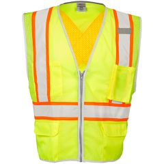 CLOSE OUT - Class II - Kishigo Brilliant Series X-Back Vest -Lime-4X-5X