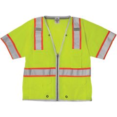 1550 Front - ANSI Class III Safety Vest - Lime