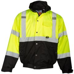 Kishigo Ripstop Bomber - 3 Season Hi Visibility Jacket w/Fleece Lining