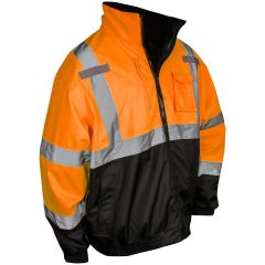 SJ210B-3ZOS Bomber Jacket Fleece Orange - Front