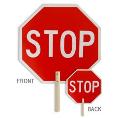 CLOSE OUT - 24" STOP/STOP Reflective Handheld Paddle