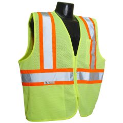 ANSI Class II w/ Contrasting Stripes - Lime - Front