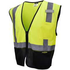 Radians Economical Black Bottom Hi Vis ANSI Class 2 Safety Vest