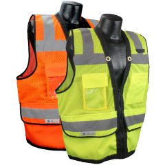 ANSI Class II - Heavy Duty Safety Vest -Zipper