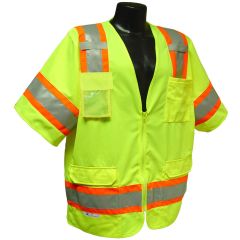 ANSI Class III Surveyor Safety Vest - Lime - Front