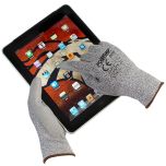 Touch Screen Gray PU Palm Coated Speckle Gray HPPE Gloves