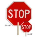 18" STOP/STOP Non-Reflective Handheld Paddle